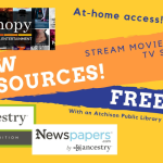 Image promoting the library's online resources.