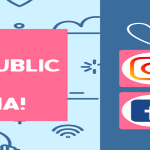 Image promoting the library's social media platforms, including Facebook and Instagram.